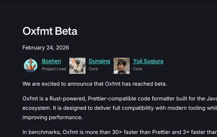 Using oxfmt and oxlint in react-native
