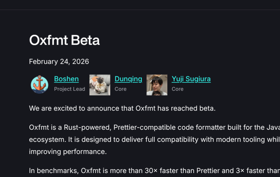 Using oxfmt and oxlint in react-native