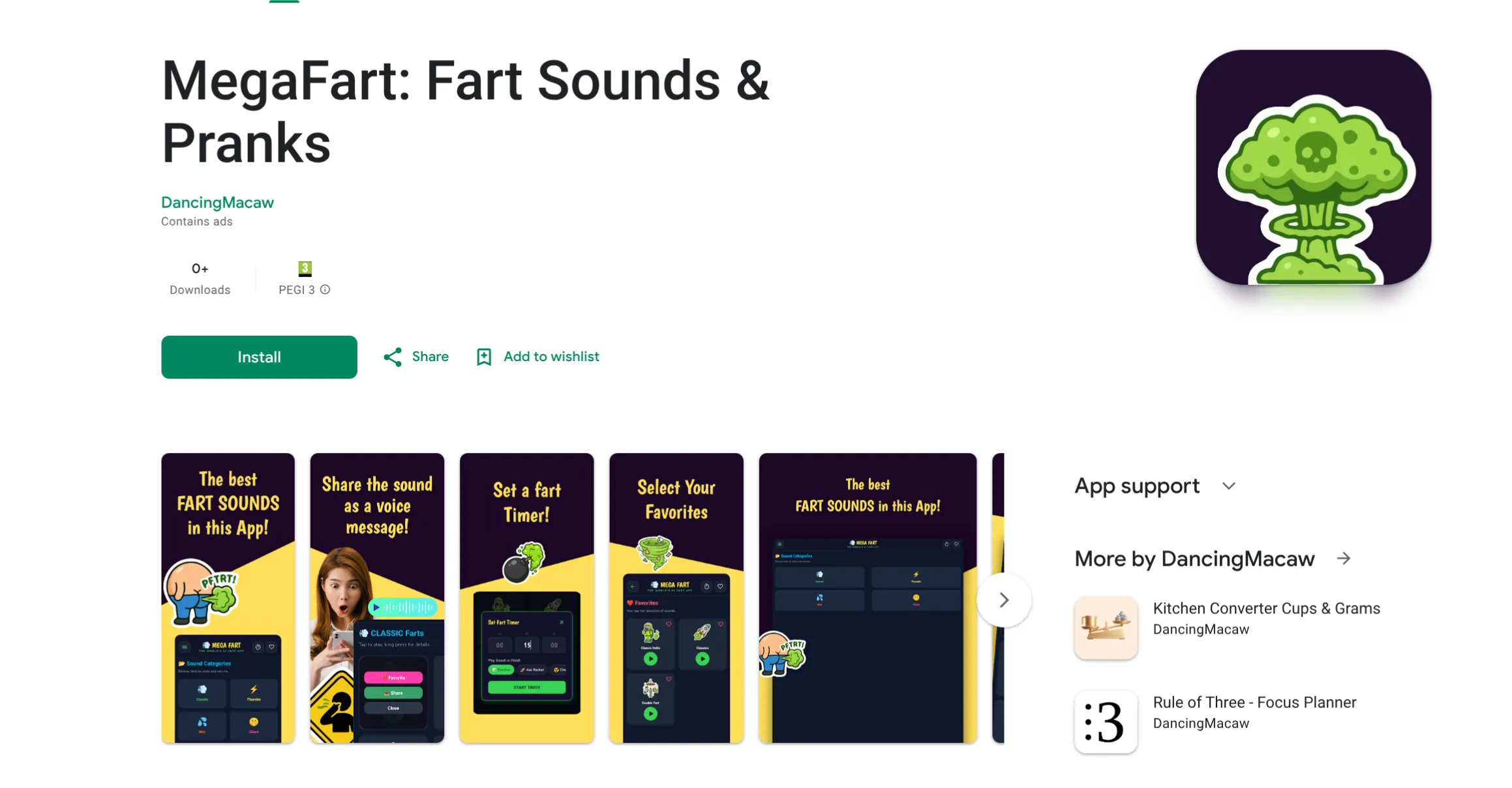 Mega Fart in the Google Play Store